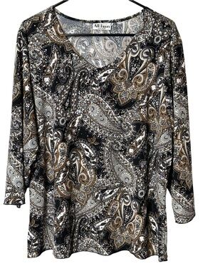 All Hours Paisley Tunic Boho Whimsigoth Lagenlook Artsy Hippie Eclectic USA